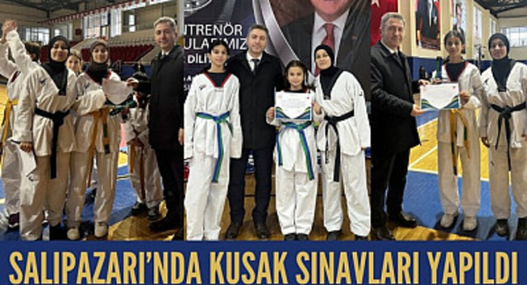 Samsun Salıpazarı'nda Taekwondo Kuşak Terfi Sınavları yapıldı