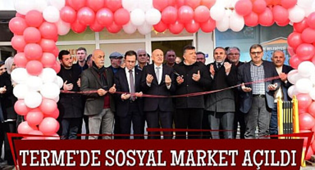 Terme’de sosyal market açıldı