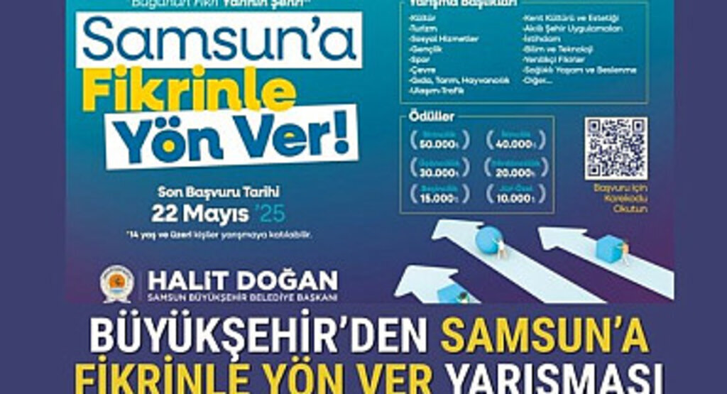 Büyükşehir'den Samsun'a Fikrinle Yön Ver Yarışması
