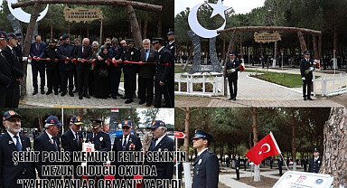 Samsun 19 Mayıs Polis Meslek Yüksekokulunda Kahramanlar Ormanı yapıldı