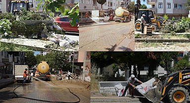 Atakum Belediyesi ekiplerinin yoğun temizlik mesaisi