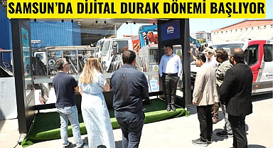 Samsun'da dijital durak 152 noktada hizmet verecek