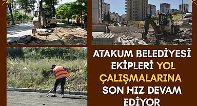Atakum Belediyesi ekipleri yol çalışmalarına devam ediyor