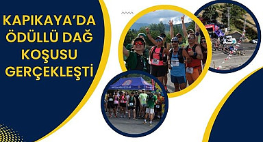 Kapıkaya'da ödüllü dağ koşusu gerçekleşti