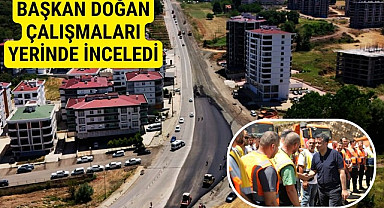 Samsun'da Recep Tayyip Erdoğan Bulvarı'nda köprülü kavşak ve battı çıktı yapılıyor