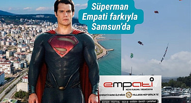 Samsun Semalarında Süperman Sürprizi