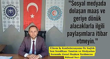 Öz Sağlık Sen’den Sağlık Bakanlığı İşçilerine Bilgilendirme