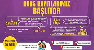 Atakum Belediyesi'nin düzenleyeceği kurslarda yok yok