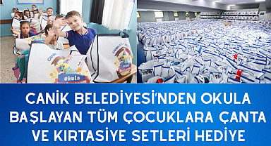 Canik Belediyesi'nden Okula Başlayan Tüm Çocuklara Çanta ve Kırtasiye Setleri Hediye