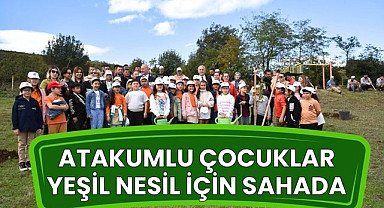Atakumlu çocuklar yeşil nesil için sahada