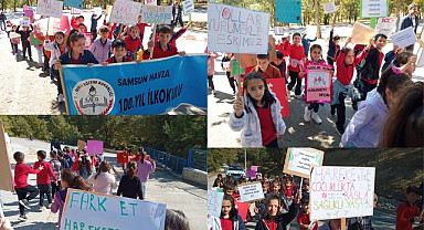 Havza'da hareket ediyor sağlığımıza dikkat ediyoruz yürüyüşü