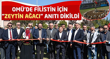 OMÜ’de Filistin İçin Zeytin Ağacı Anıtı Dikildi