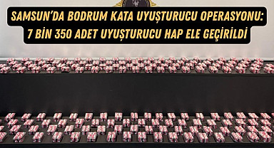 Samsun’da uyuşturucu hapları bodruma saklamış!