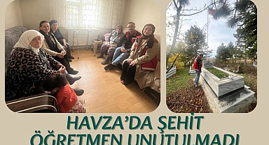 Havza’da şehit öğretmen unutulmadı