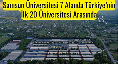 Samsun Üniversitesi 7 Alanda Türkiye'nin İlk 20 Üniversitesi Arasında