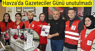 Havza'da Genç Kızılay Gazetecileri Unutmadı