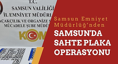 Samsun'da Sahte Plaka Operasyonu