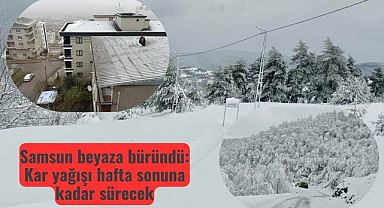 Samsun yeni yıla karla uyandı