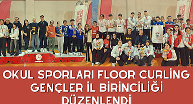 Okul sporları Floor Curling Gençler İl Birinciliği düzenlendi