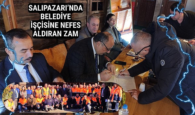 Samsun'da Salıpazarı Belediyesi İşçilerine Yüzde 37 ila 44 oranında zam