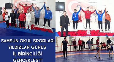 Samsun Okul Sporları Yıldızlar Güreş İl Birinciliği gerçekleşti