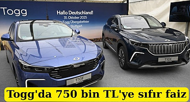 TOGG'da 0 faiz kampanyası şubat ayına özel 750 bin TL'ye sıfır faiz