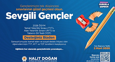 YKS, TYT, AYT ve YDT başvuru ücretleri Samsun Büyükşehir Belediyesi'nden