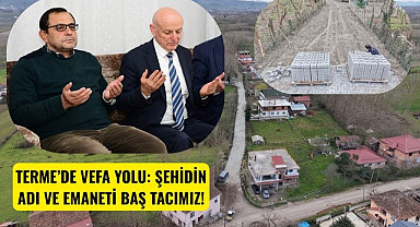 Termeli şehit Bülent Karataş’ın ailesinin yolu baştan aşağı yenileniyor