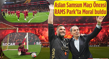Galatasaray Samsunspor maçı hazırlıklarını RAMS Park'ta taraftarı önünde yaptı!