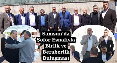 Samsun'da 4 Nolu Dolmuş Hattında Şoför Esnafı Buluşması