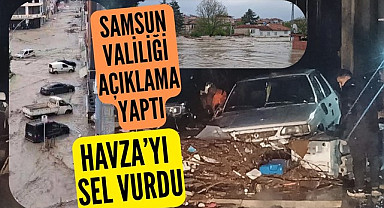 Samsun'da sağanak alarmı Havza'da Hacı Osman Deresi taştı sel oldu!