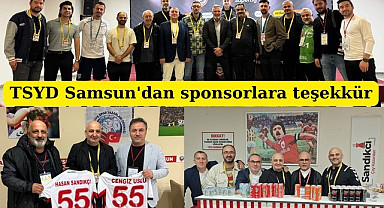 TSYD Samsun'dan sponsorlara teşekkür