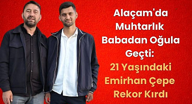 Samsun Alaçam'da seçim heyecanı Emirhan Çepe muhtar oldu