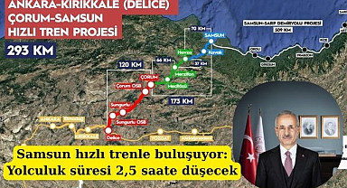 Samsun Ankara arası 2,5 saate düşecek Samsun'a Hızlı Tren Hattı 