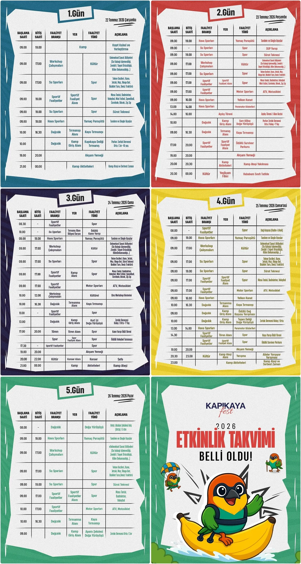 Bafra Kapıkayafest 2026 etkinlik takvimi - Bafra Haberleri