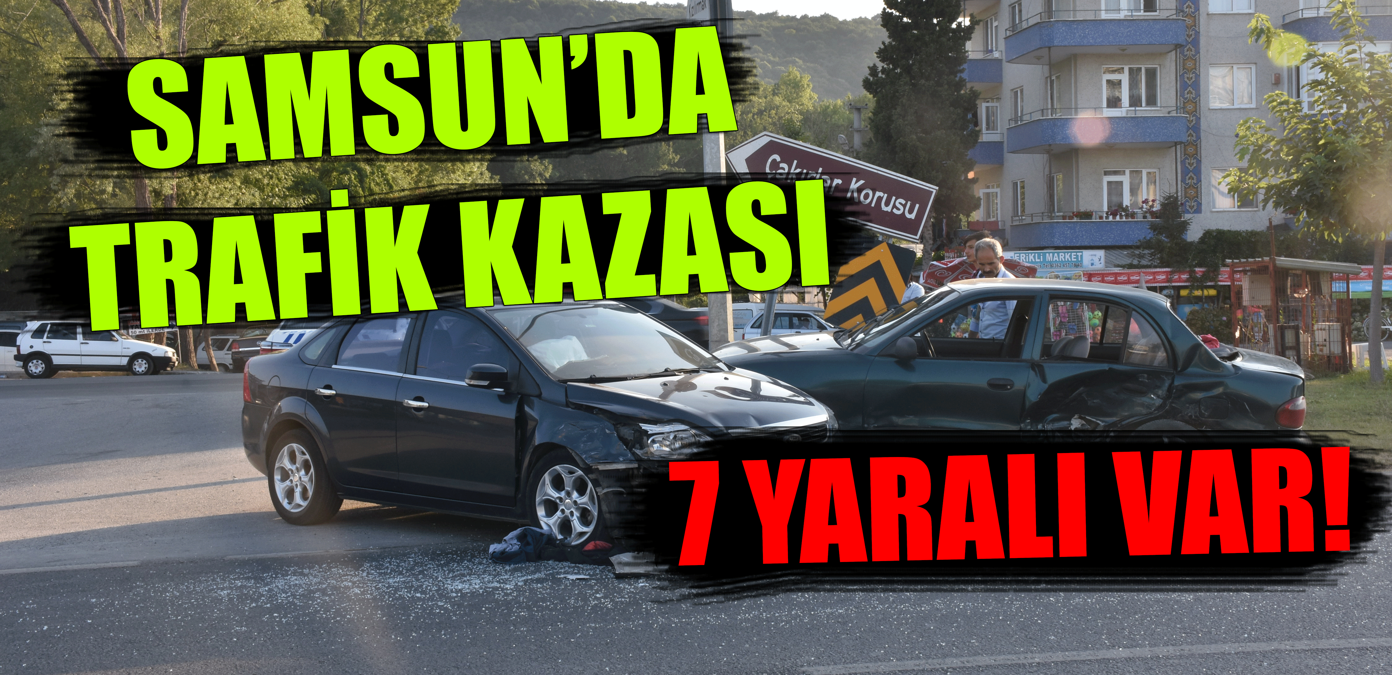 Samsun'da trafik kazası: 7 yaralı