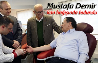 Mustafa Demir kan bağışında bulundu