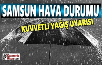 Samsun'a sağanak yağış uyarısı, 21 Ekim Samsun Hava Durumu