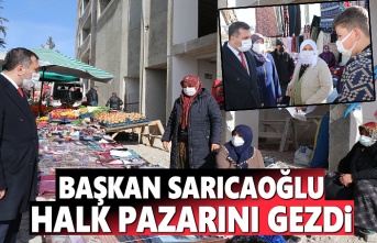 Başkan Sarıcaoğlu, Halk Pazarı Gezdi