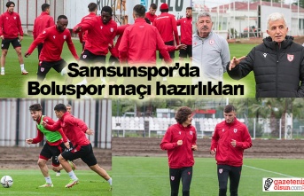 Samsunspor Boluspor maçına hazırlıklarına başladı! Boluspor Samsunspor maçı