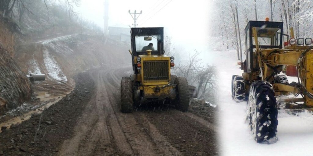 19 Mayıs'ta kar yağışına rağmen yol açma çalışmaları sürüyor