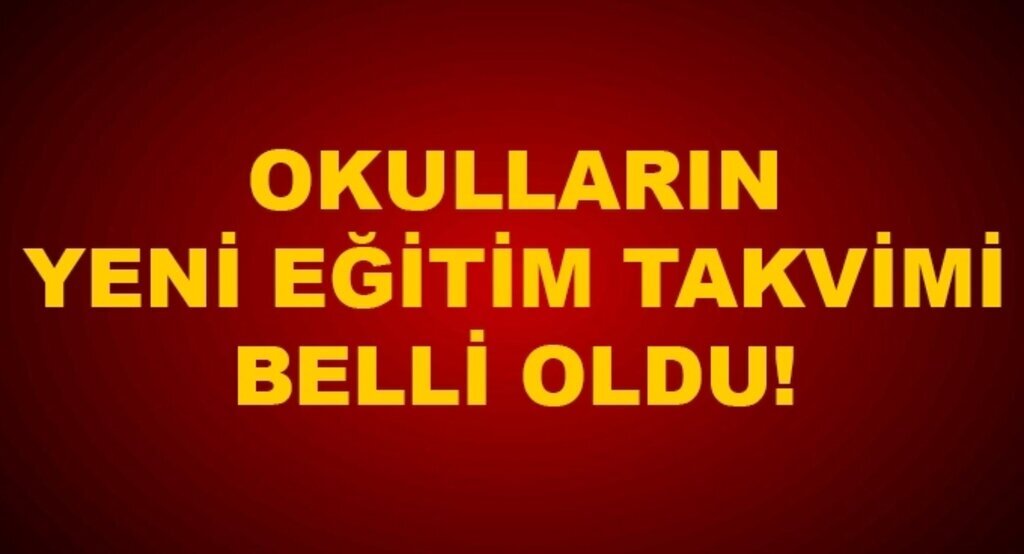 2015-2016 yeni eğitim öğretim yılı takvimi belli oldu