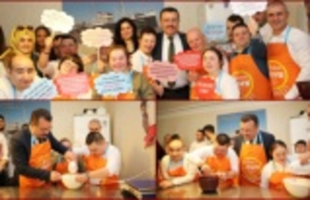 Başkan Taşçı Melek Yüzlülerle pasta yaptı