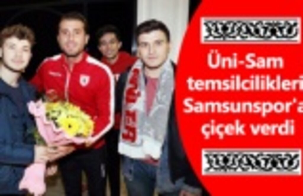 Üni-Sam temsilcilikleri Samsunspor'a çiçek verdi