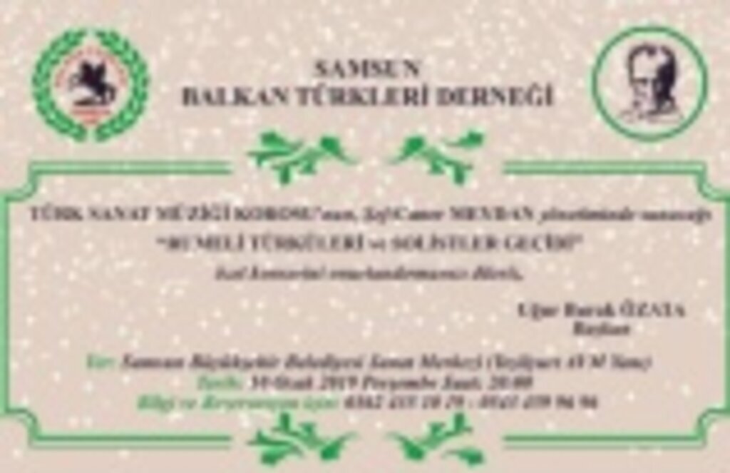 Balkan Türkleri Derneği'nden konser