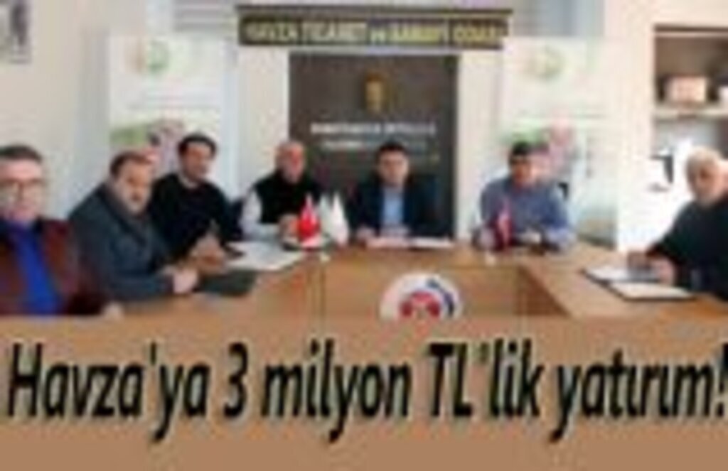 Havza'ya 3 milyon TL'lik yatırım!
