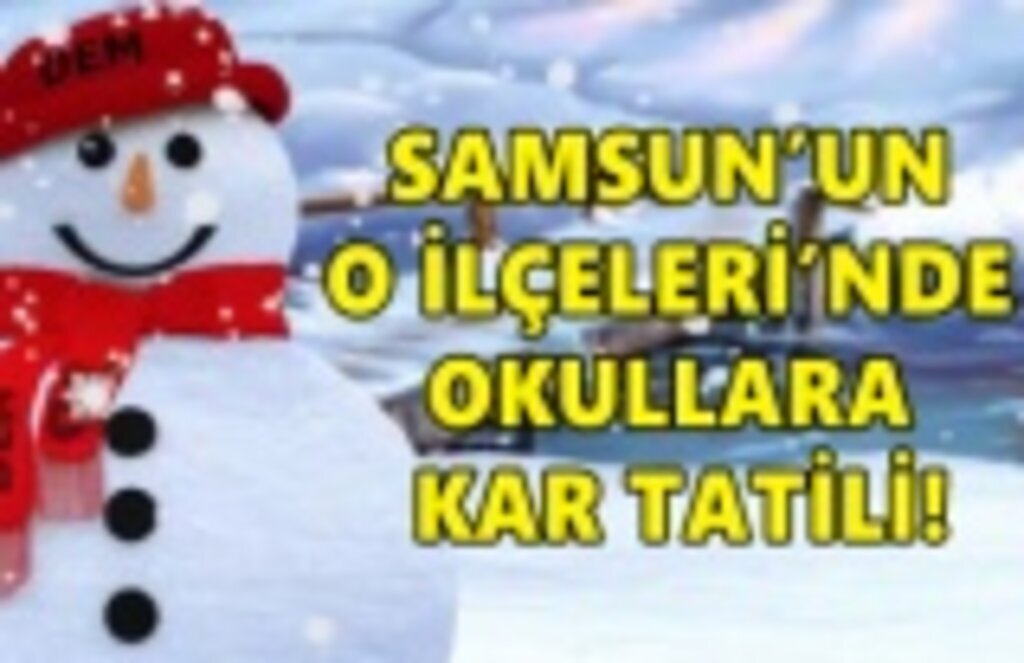 Samsun'da kar tatili olan ilçe ve okullar 09.01.2019