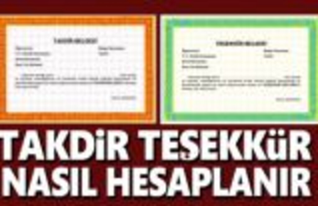 Takdir Teşekkür Nasıl Hesaplanır !