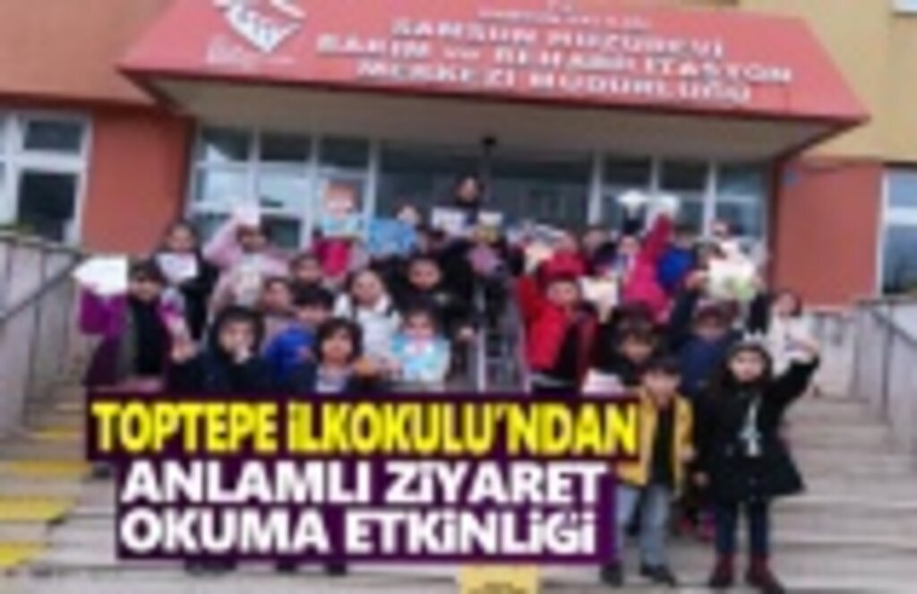 Toptepe İlkokulu öğrencilerin'den Ziyaret ve Okuma Etkinliği