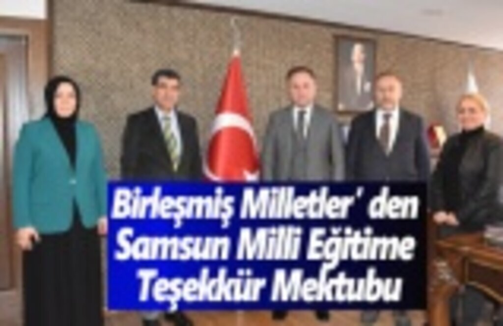 Birleşmiş Milletler’ den Milli Eğitime Teşekkür Mektubu